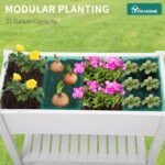 YITAHOME 3.6x1.5x2.8 FT Elevated Garden Bed Kit with Legs and Wheels, Outdoor La... - Image 6