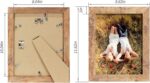 iRahmen 8x10 Picture Frame Set of 4, High Definition Real Glass Rustic Brown Fra... - Image 3