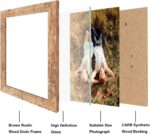 iRahmen 8x10 Picture Frame Set of 4, High Definition Real Glass Rustic Brown Fra... - Image 4