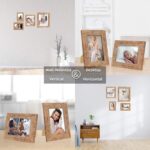 iRahmen 8x10 Picture Frame Set of 4, High Definition Real Glass Rustic Brown Fra... - Image 8