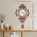 Aero Snail Retro Wall Clock with Pendulum, European Victoria Mid Century Style, ... - Image 4