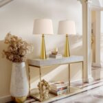 Oneach 25.75" Modern Table Lamp Set of 2, Bedside Lamps with USB Ports, Brass Go... - Image 4
