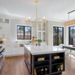 Modern Gold Chandelier, 6-Light Metal Farmhouse Dining Room Light Fixture, Candl... - Image 8