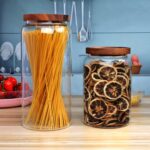 Large Glass Jars,Set of 3 Glass Jars with Wooden Airtight Lids,Food Storage Cont... - Image 5