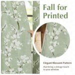 FMFUNCTEX 100% Blackout Floral Curtains for Bedroom, Sage Green Curtains 84 inch... - Image 4