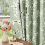 FMFUNCTEX 100% Blackout Floral Curtains for Bedroom, Sage Green Curtains 84 inch... - Image 6