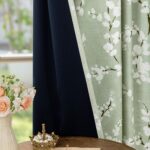 FMFUNCTEX 100% Blackout Floral Curtains for Bedroom, Sage Green Curtains 84 inch... - Image 8