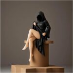 Mysterious Statue 2026 New Bookshelf Decor Resin Statue Gothic Book Shelf Decora... - Image 3