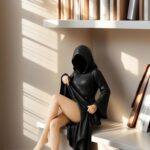 Mysterious Statue 2026 New Bookshelf Decor Resin Statue Gothic Book Shelf Decora... - Image 4