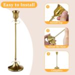 6Pcs Candlestick Holders,Brass Gold Metal Taper Candle Holder for Pillar Candles... - Image 5
