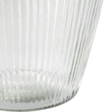 Deco 79 Glass Ribbed Vase, 9" x 9" x 14", Clear - Image 5