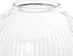 Deco 79 Glass Ribbed Vase, 9" x 9" x 14", Clear - Image 6