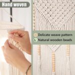 Large Macrame Wall Hanging 43.3" × 39.4" Boho Tapestry Woven Wall Decor- Cotton ... - Image 5