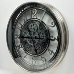 Real Moving Gears Wall Clock Large Modern Metal Clocks for Living Room Decor, In... - Image 3