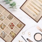 Voova Stackable Jewelry Organizer Tray with Lid, PU Leather Jewelry Storage Hold... - Image 3