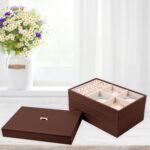 Voova Stackable Jewelry Organizer Tray with Lid, PU Leather Jewelry Storage Hold... - Image 5