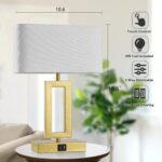 gernehop Gold Table Lamps Set of 2 with Dual USB Ports,3-Way Dimmable Touch Cont... - Image 5