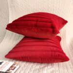 2 Pack 18x18 Pillow Cover Velvet Pillow Covers, Faux Fur Square Throw Pillow Cov... - Image 5