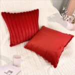 2 Pack 18x18 Pillow Cover Velvet Pillow Covers, Faux Fur Square Throw Pillow Cov... - Image 6