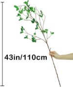 Ollain 43" Artificial Greenery Stems Plants Faux Leaf Green Eucalytus Branches F... - Image 3
