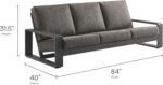 Modway Lirienne Aluminum 4-Piece Outdoor Furniture Set in Smoke – Patio Conversa... - Image 4