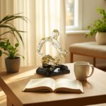 XINXUAN Resin Abstract Sculpture, Meditation & Reading Posture, Modern Home Deco... - Image 3