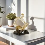 XINXUAN Resin Abstract Sculpture, Meditation & Reading Posture, Modern Home Deco... - Image 5