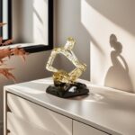 XINXUAN Resin Abstract Sculpture, Meditation & Reading Posture, Modern Home Deco... - Image 6