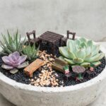8 Pieces Miniature Garden Figurines Resin Micro Table and Chairs Set Micro Lands... - Image 6