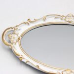 YCHMIR Vintage Mirror Small Wall Mirror 14.5 x 10 inchs Oval White - Image 6