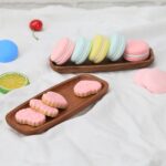 Mini Wooden Serving Platters and Trays, 7-inch Solid Acacia Wood Serving Plates ... - Image 8