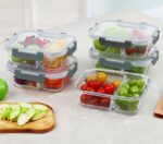 M MCIRCO 10-Pack,30 Oz Glass Meal Prep Containers 2 Compartments Airtight Lunch ... - Image 5