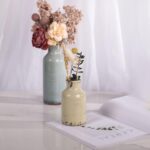 Multicolor Ceramic Vase Set of 3 - Coastal Rustic Farmhouse Decor Flower Vases f... - Image 5