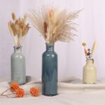 Multicolor Ceramic Vase Set of 3 - Coastal Rustic Farmhouse Decor Flower Vases f... - Image 7