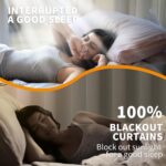 YoungsTex Light Camel 100% Blackout Curtains 40 Inches Length for Bedroom, Short... - Image 3