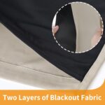 YoungsTex Light Camel 100% Blackout Curtains 40 Inches Length for Bedroom, Short... - Image 6