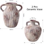 Ceramic Vases Set of 2, Flower Vase Bud Vases Small Vase for Pampas Grass Home D... - Image 3