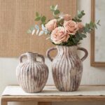 Ceramic Vases Set of 2, Flower Vase Bud Vases Small Vase for Pampas Grass Home D... - Image 4