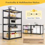 5 Tier Storage Shelves 2020LBS Garage Shelving,Adjustable Heavy Duty Metal Shelv... - Image 4