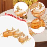 Dried Fruit Plate Snack Plates with Lid Home Decorative Serving Tray Nuts Platte... - Image 3