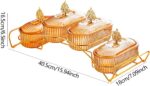 Dried Fruit Plate Snack Plates with Lid Home Decorative Serving Tray Nuts Platte... - Image 4