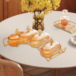 Dried Fruit Plate Snack Plates with Lid Home Decorative Serving Tray Nuts Platte... - Image 5