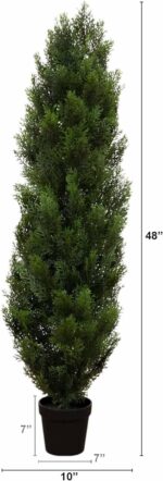 Nearly Natural 4ft Faux Cedar Tree with Nursery Planter - UV Resistant Artificia... - Image 9