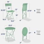 Best Choice Products 3-Piece Bistro Set, Space Saving Folding Design, Solid Stee... - Image 3