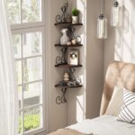 Alsonerbay Corner Shelf Wall Mount, 4 Tier Floating Shelves for Wall, Easy-to-As... - Image 3
