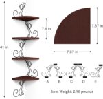 Alsonerbay Corner Shelf Wall Mount, 4 Tier Floating Shelves for Wall, Easy-to-As... - Image 4