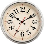 Wall Clock Metal 12.4" Retro Vintage Wall Clocks Countryside Style Silent Non Ti... - Image 9