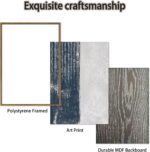 KISSFOX 3 Piece Framed Wall Art Abstract Wall Decor Navy Blue Texture Pictures M... - Image 6