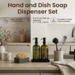 Maisonovo Kitchen Soap Dispenser Set - Hand and Dish Soap Dispenser Set with Gre... - Image 4