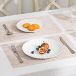 BACKTOEDEN Placemats Set of 8 Heat Resistant Washable Wipeable Placemat Woven No... - Image 3